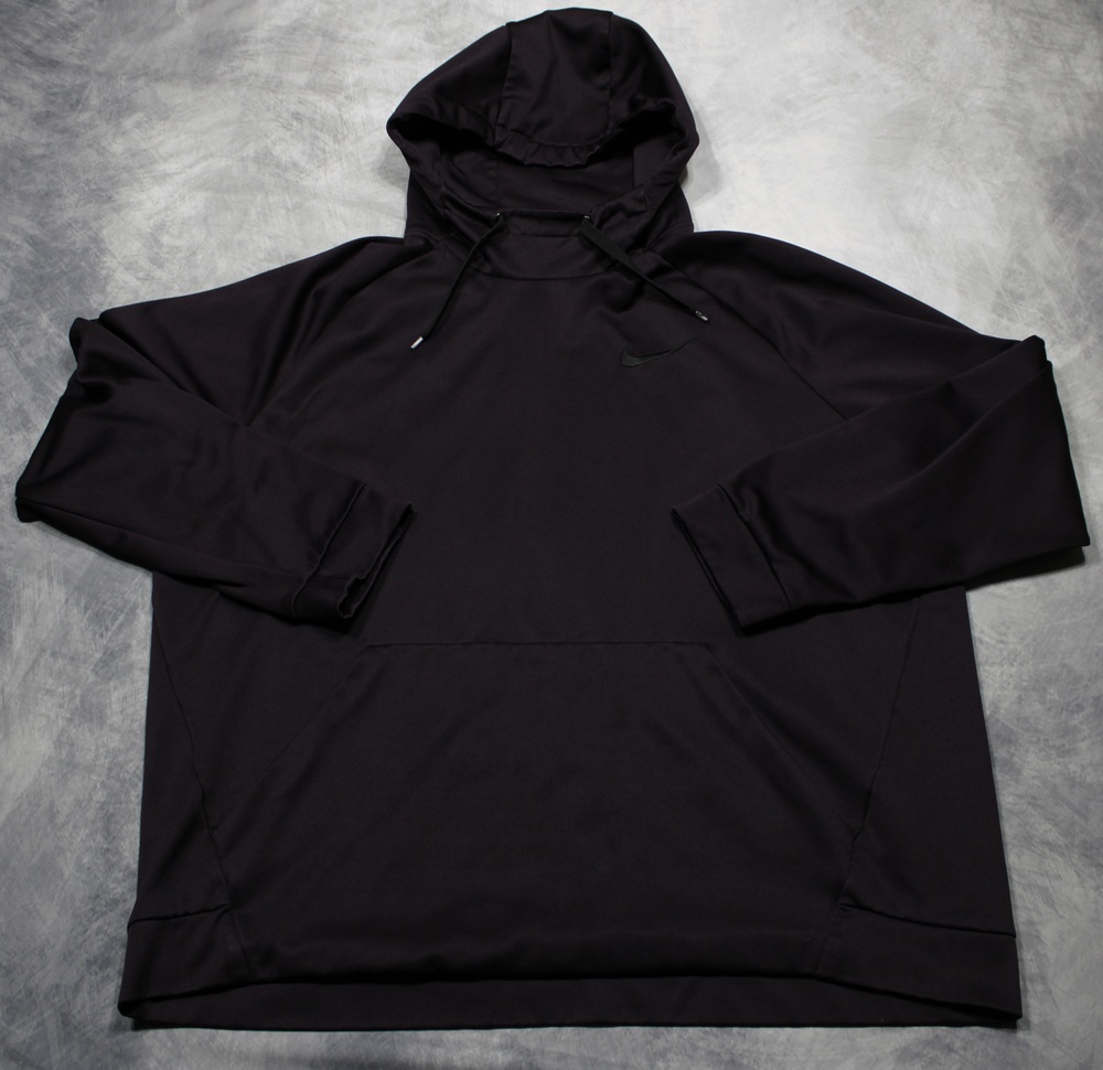 Nike Hoodie Mens 2XL Purple Dri-FIT Fleece Pullover Kangaroo Pocket Training